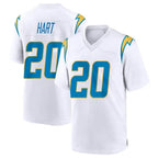 LA.Chargers #20 Cam Hart Player White Home Game Ddoa Stitched Jerseys