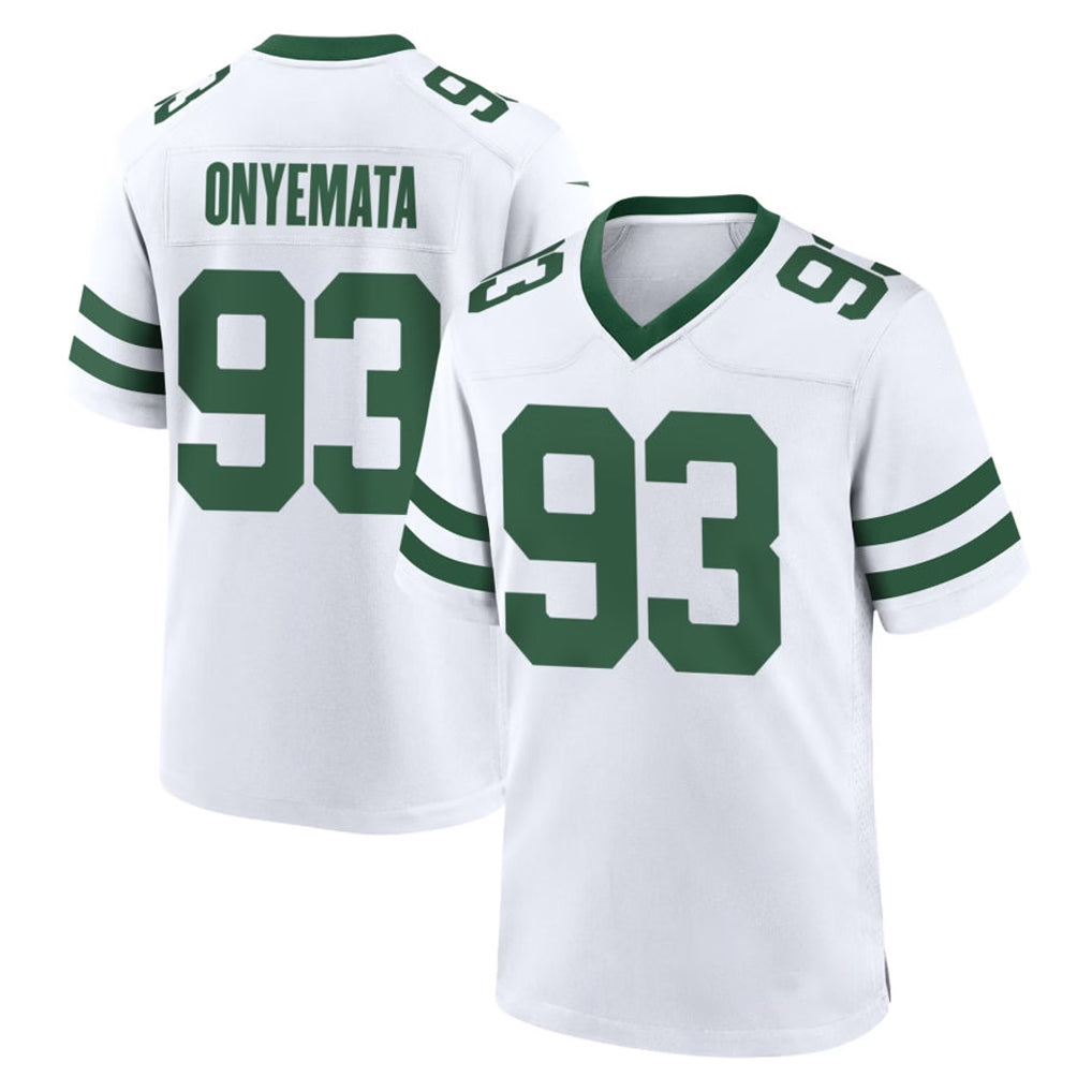 NY.Jets #93 David Onyemata Player White Legacy Home Game Ddoa Stitched Jerseys