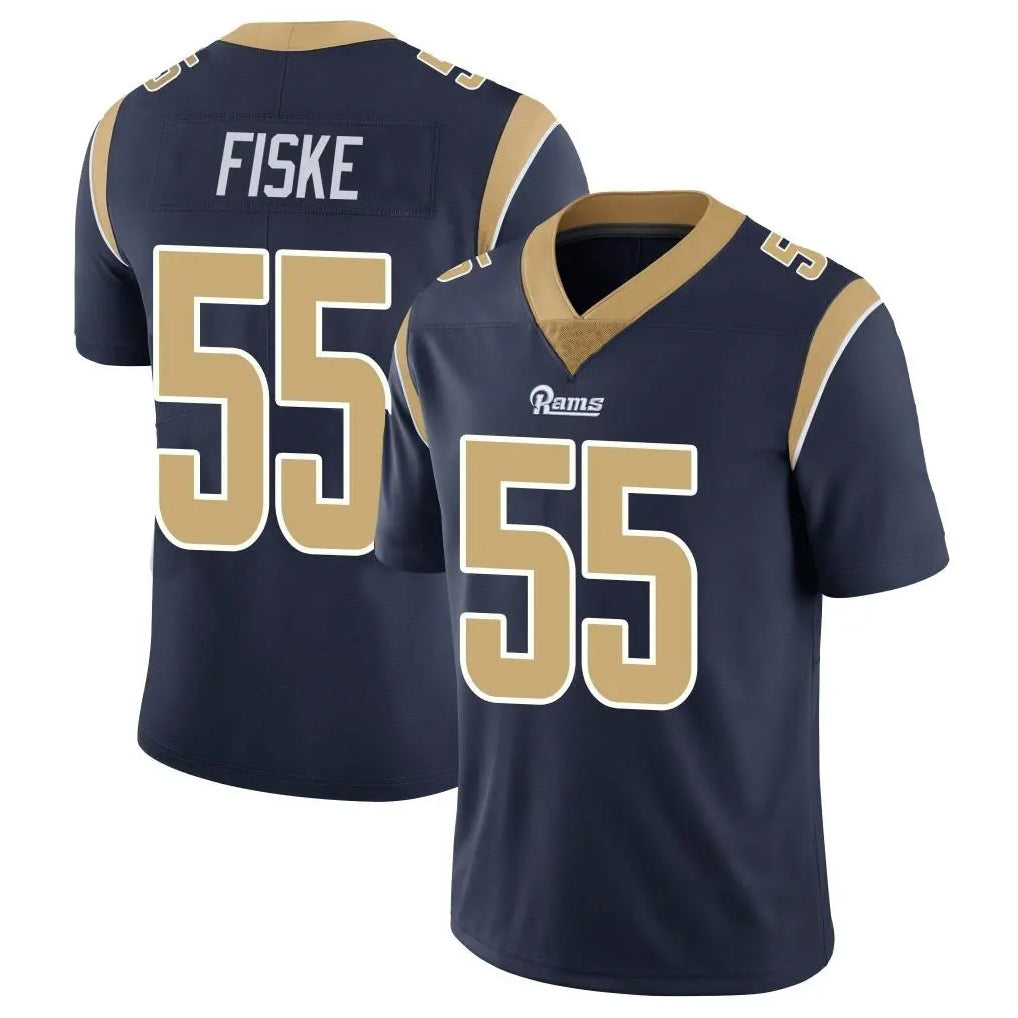 LA.Rams #55 Braden Fiske Player Navy Limited Vapor Untouchable Home Game Ddoa Stitched Jerseys