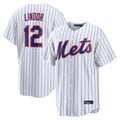 NY.Mets #12 Francisco Lindor Player White Home Replica Ddoa Stitched Jerseys