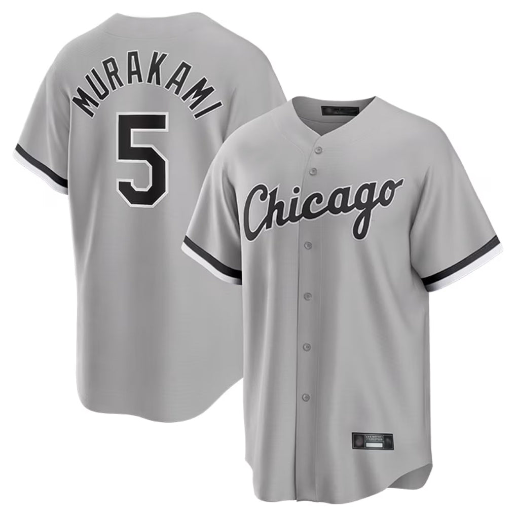 C.White Sox #5 Munetaka Murakami Player Gray Home Game Ddoa Stitched Jerseys