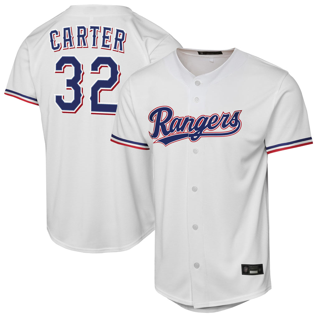 T.Rangers #32 Evan Carter Player White Home Replica Ddoa Stitched Jerseys