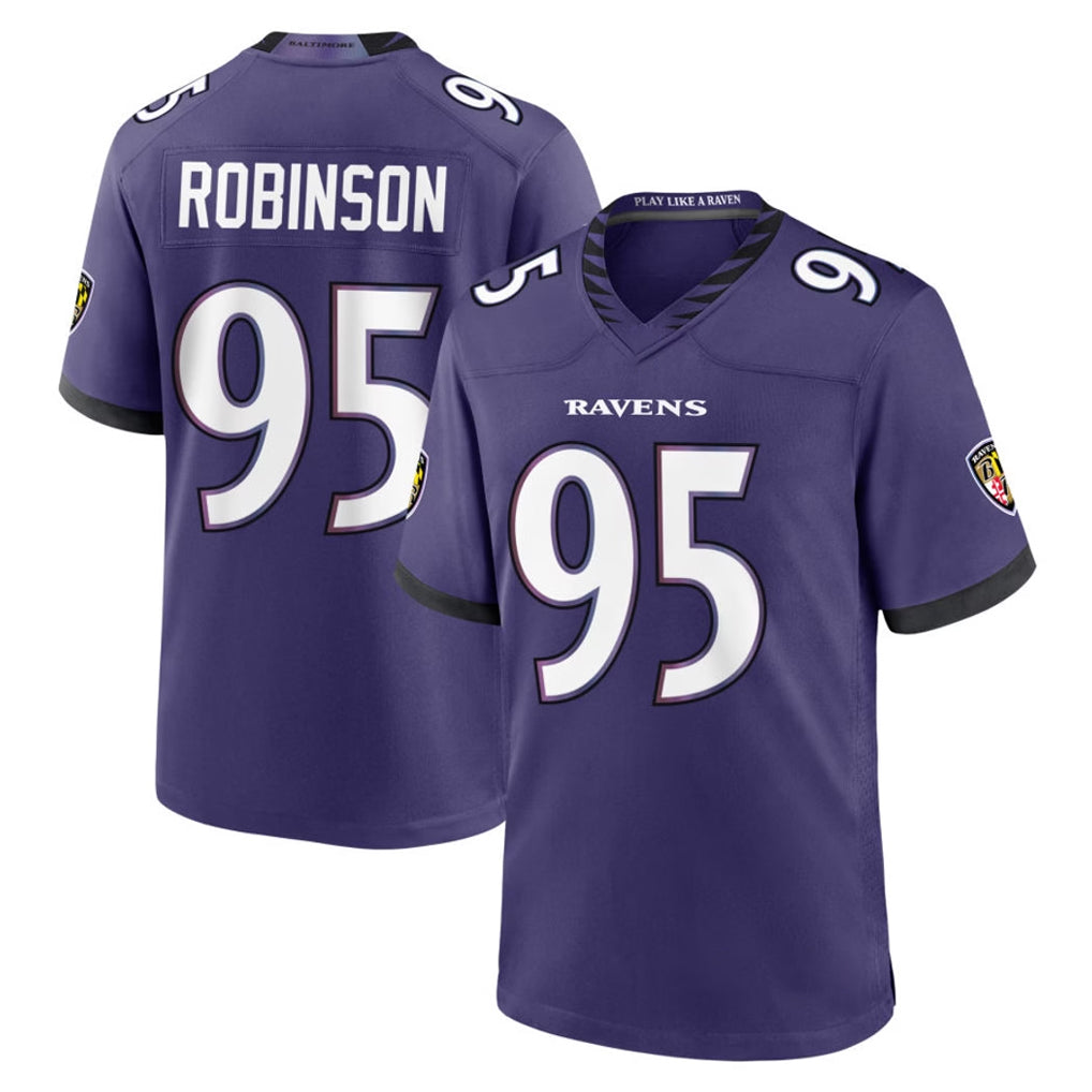 B.Ravens #95 Tavius Robinson Player Purple Limited Home Game Ddoa Stitched Jerseys