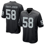 LV.Raiders #58 Jackson Powers-Johnson Player Black Home Game Ddoa Stitched Jerseys