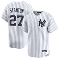 NY.Yankees #27 Giancarlo Stanton Player White Limited Home Ddoa Stitched Jerseys