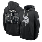MN.Vikings #23 James Pierre Player 2026 Black Logo Pullover Hoodies Limited Game Ddoa Stitched Jerseys