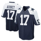 D.Cowboys #17 Brandon Aubrey Player Navy-White Alternate Home Game Ddoa Stitched Jerseys