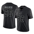 B.Bills #96 Deone Walker Player Black RFLCTV Limited Ddoa Stitched Jerseys