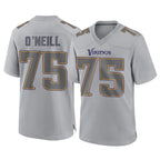 M.Vikings #75 Brian O'Neill Player Gray Atmosphere Fashion Home Game Ddoa Stitched Jerseys