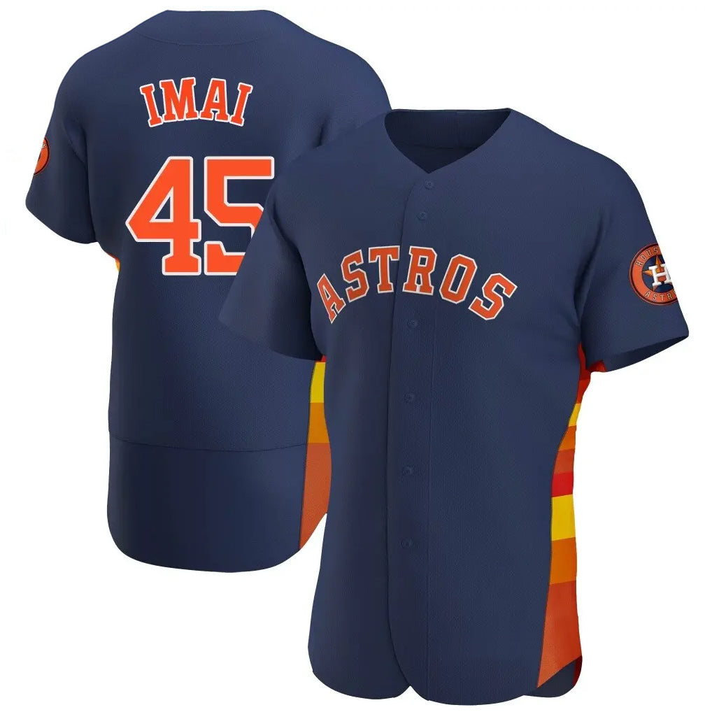 H.Astros #45 Tatsuya Imai Player Navy Home Limited Elite Ddoa Stitched Jerseys