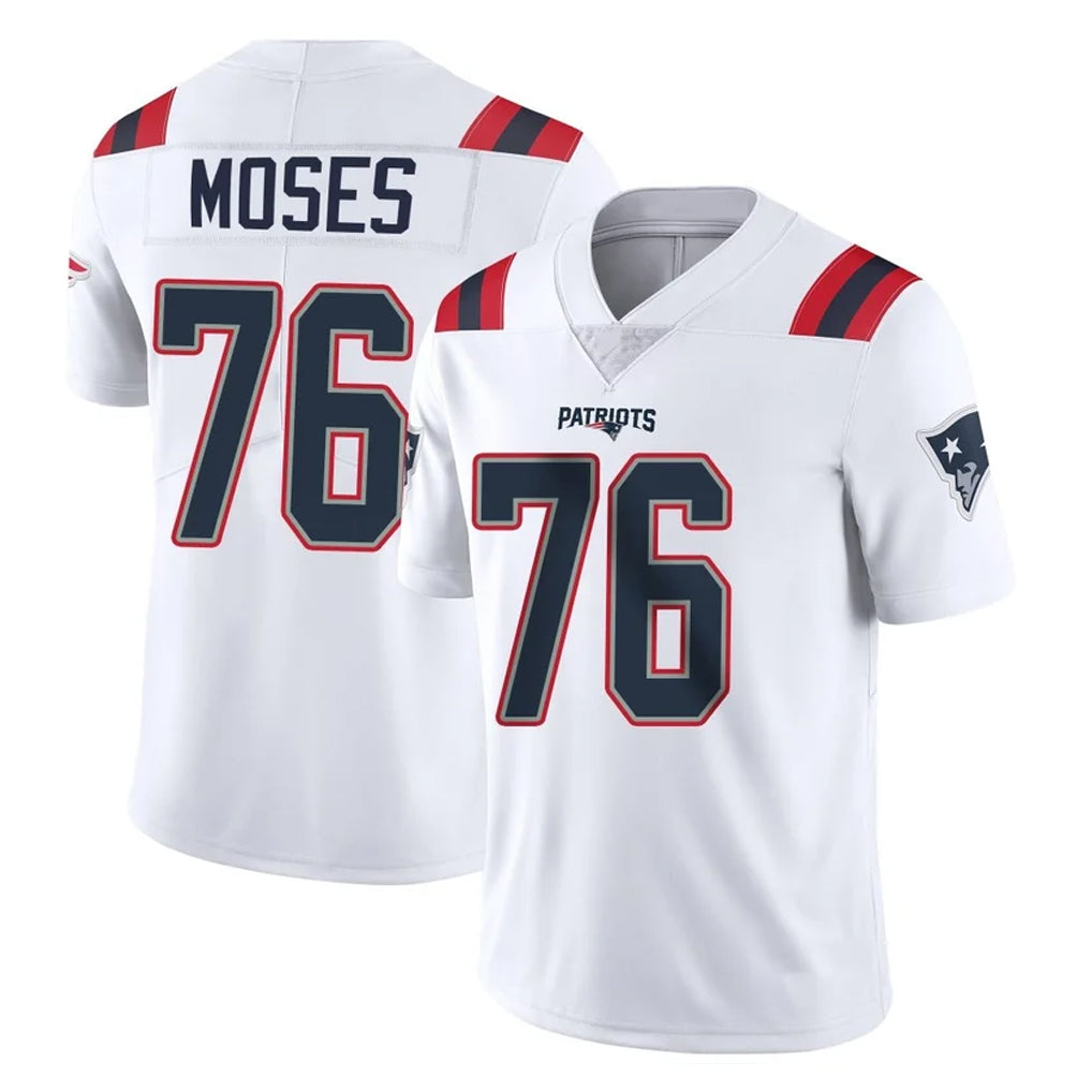 NE.Patriots #76 Morgan Moses Player White Vapor Untouchable Home Game Ddoa Stitched Jerseys