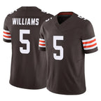 C.Browns #5 Quincy Williams Player Brown Vapor F.U.S.E. Limited Home Game Ddoa Stitched Jerseys