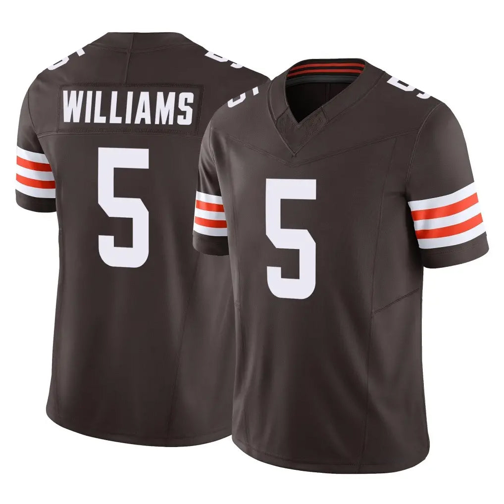 C.Browns #5 Quincy Williams Player Brown Vapor F.U.S.E. Limited Home Game Ddoa Stitched Jerseys