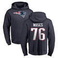 NE.Patriots #76 Morgan Moses Player Navy LOGO Pullover Hoodies Home Game Ddoa Stitched Jerseys