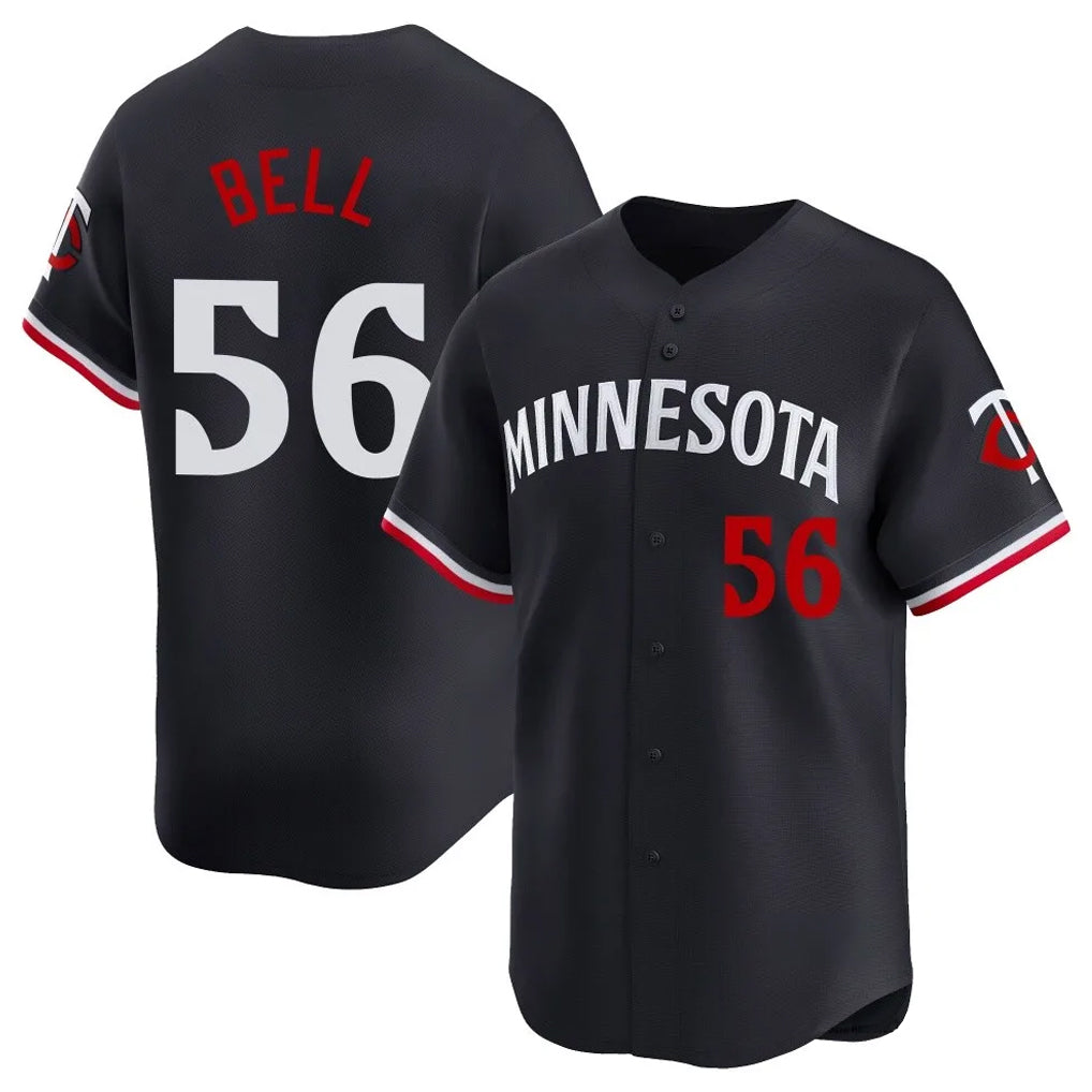 M.Twins #56 Josh Bell Player Navy Home Limited Ddoa Stitched Jerseys