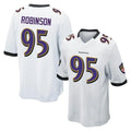 B.Ravens #95 Tavius Robinson Player White Home Game Ddoa Stitched Jerseys