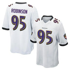 B.Ravens #95 Tavius Robinson Player White Home Game Ddoa Stitched Jerseys