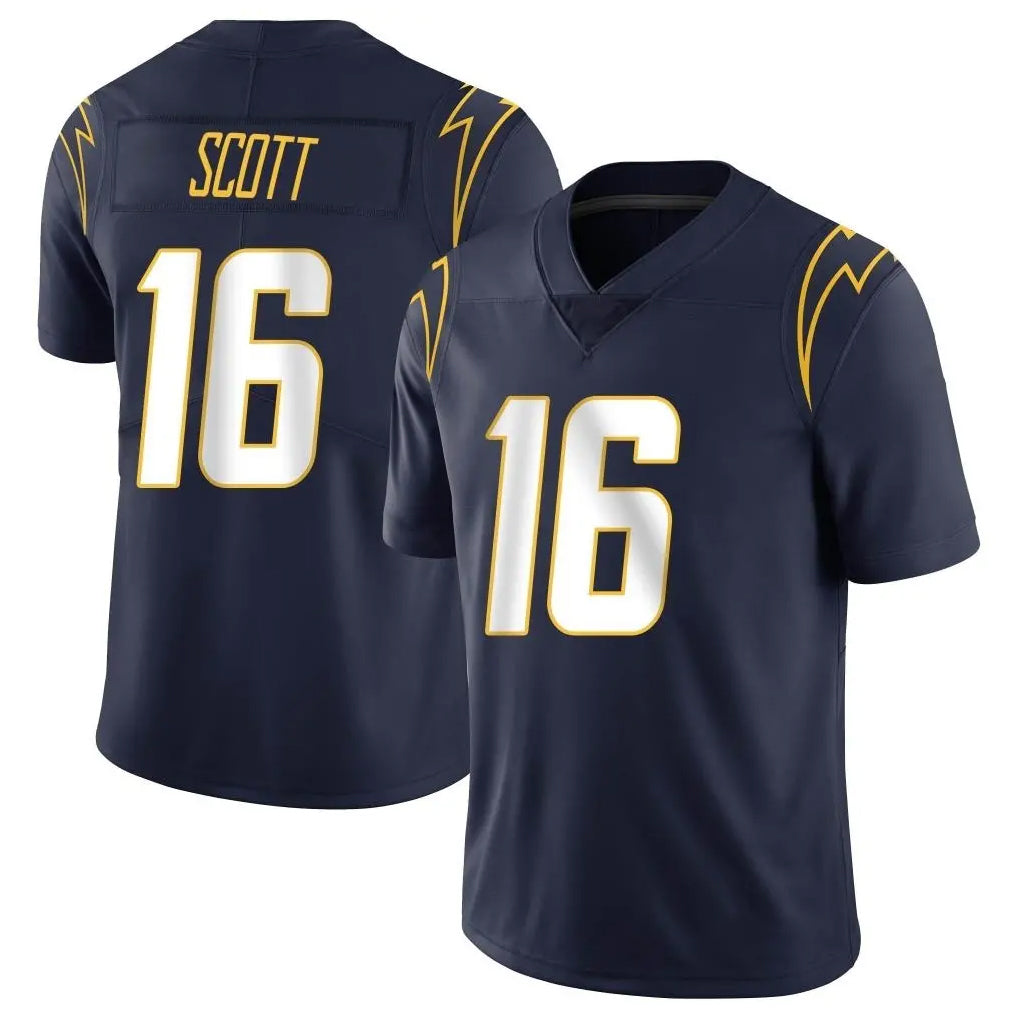 LA.Chargers #16 J.K. Scott Player Navy Limited Vapor Untouchable Home Game Ddoa Stitched Jerseys