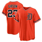 D.Tigers #23 Kirk Gibson Player Orange Home Game Ddoa Stitched Jerseys