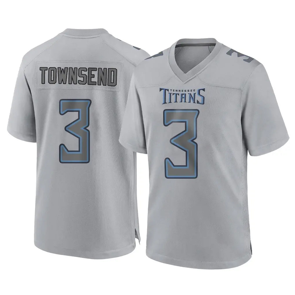 T.Titans #3 Tommy Townsend Player Gray Atmosphere Fashion Home Game Ddoa Stitched Jerseys