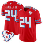 H.Texans #24 Derek Stingley Jr. Player Red 2026 Rivalries Vapor Limited Home Game Ddoa Stitched jerseys