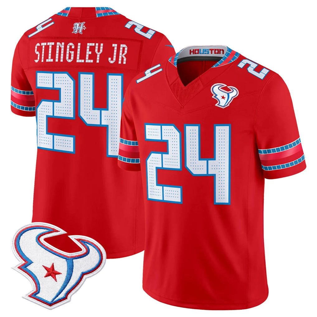 H.Texans #24 Derek Stingley Jr. Player Red 2026 Rivalries Vapor Limited Home Game Ddoa Stitched jerseys