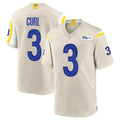 LA.Rams #3 Kam Curl Player Bone Home Game Ddoa Stitched Jerseys