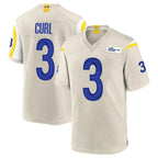 LA.Rams #3 Kam Curl Player Bone Home Game Ddoa Stitched Jerseys