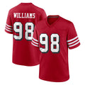 SF.49ers #98 Mykel Williams Player Red Limited Alternate Home Game Ddoa Stitched Jerseys