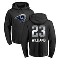 LA.Rams #23 Kyren Williams Player Black Pullover Hoodie Limited Game Ddoa Stitched Jerseys