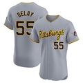 P.Pirates #55 Jason Delay Player Gray Road Home Limited Elite Ddoa Stitched Jerseys