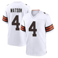 C.Browns #4 Deshaun Watson Player White Home Game Ddoa Stitched Jerseys