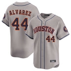 H.Astros #44 Yordan Alvarez Player Gray Home Limited Ddoa Stitched Jerseys