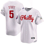 P.Phillies #5 Bryson Stott Player White Pinstripe Phillies & Eagles Vapor Premier Limited Ddoa Stitched Jerseys
