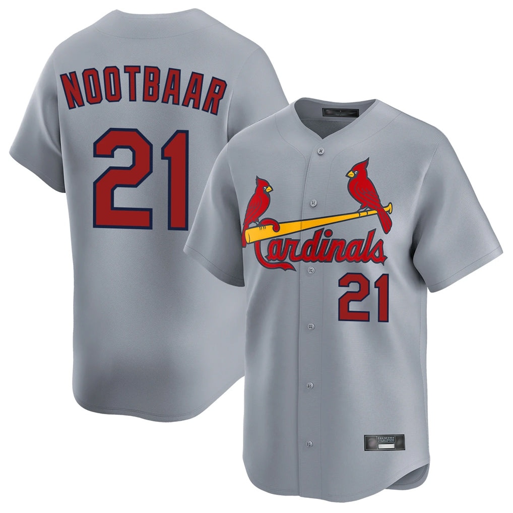 St. Louis Cardinals #21 Lars Nootbaar Player Gary Home Limited Ddoa Stitched Jerseys