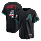 A.Diamondbacks #4 Ketel Marte Player Black USA 250 Fourth of July Home Game Ddoa250Ys Stitched Jerseys