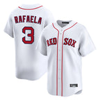 B.Red Sox #3 Ceddanne Rafaela Player White Limited Home Game Ddoa Stitched Jerseys