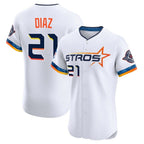 H.Astros #21 Yainer Diaz Player White City Connect Limited Elite Home Ddoa Stitched Jerseys