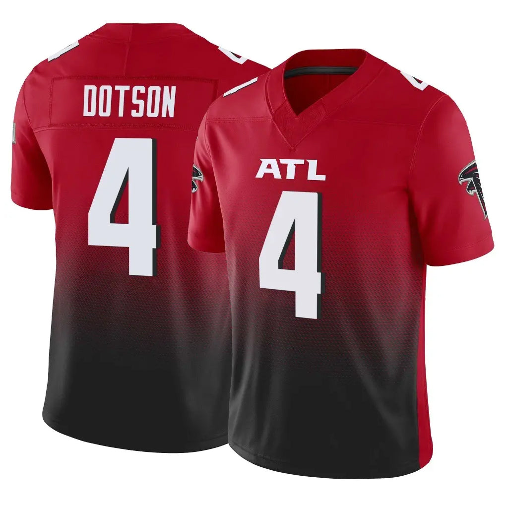 A.Falcons #4 Jahan Dotson Player Red Vapor F.U.S.E. Limited Home Game Ddoa Stitched Jerseys