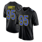 LA.Rams #95 Myles Garrett Player Black Fashion Limited Home Game Ddoa Stitched Jerseys