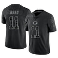 GB.Packers #11 Jayden Reed Player Black Reflective Limited Home Game Ddoa Stitched Jerseys