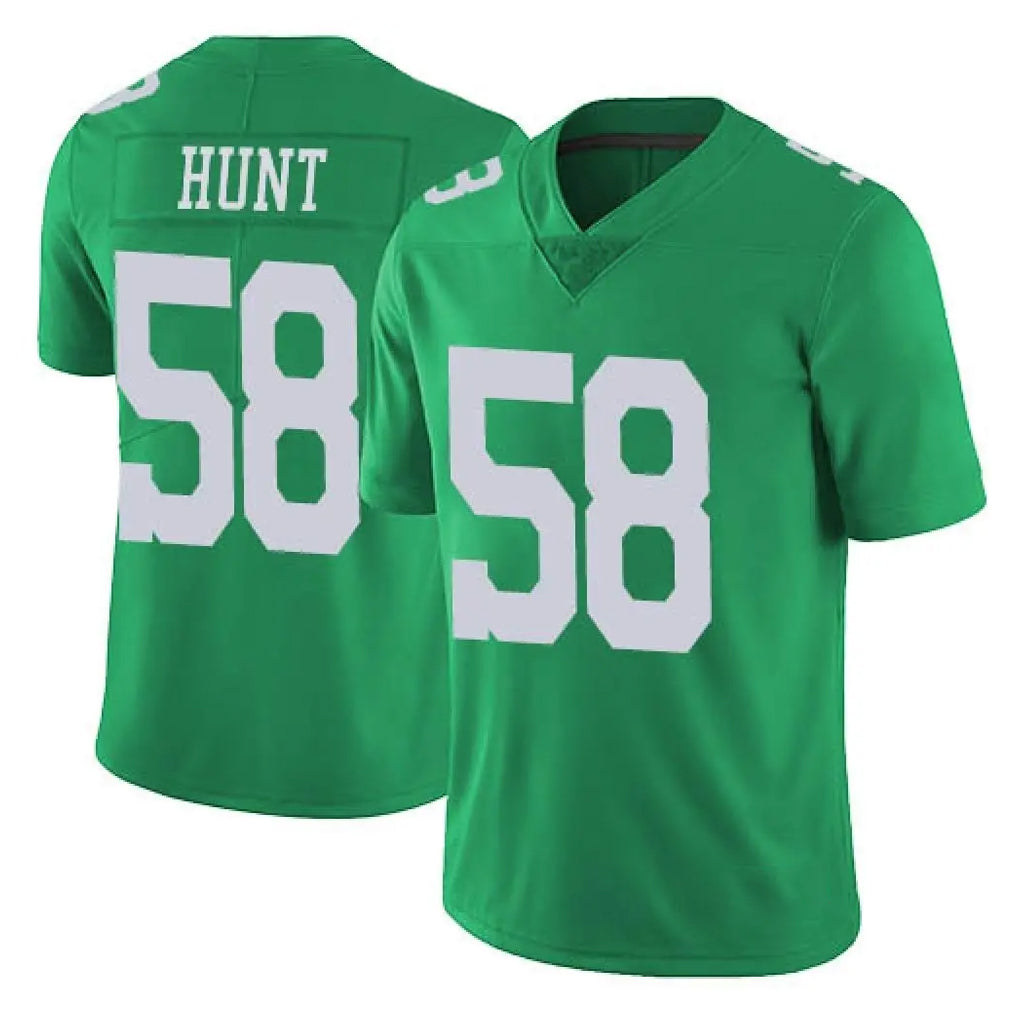 P.Eagles #58 Jalyx Hunt Player Green Limited Vapor Untouchable Home Game Ddoa Stitched Jerseys