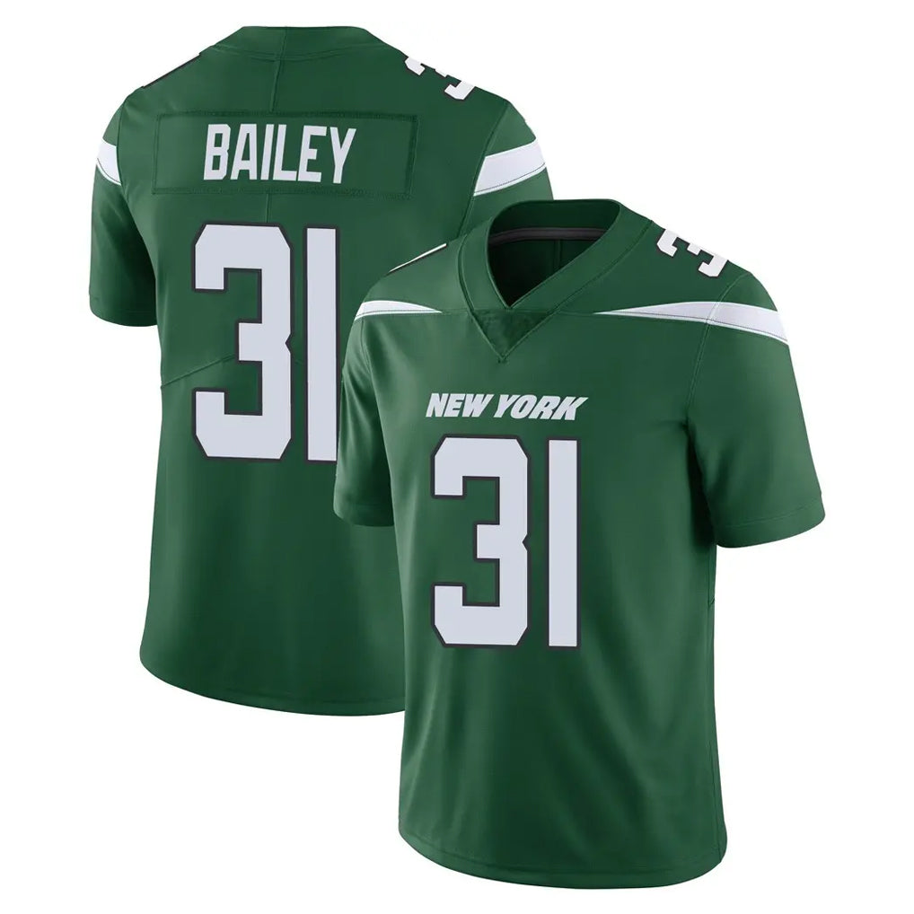 NY.Jets #31 David Bailey Player Green Limited Vapor Home Game Ddoa Stitched Jerseys