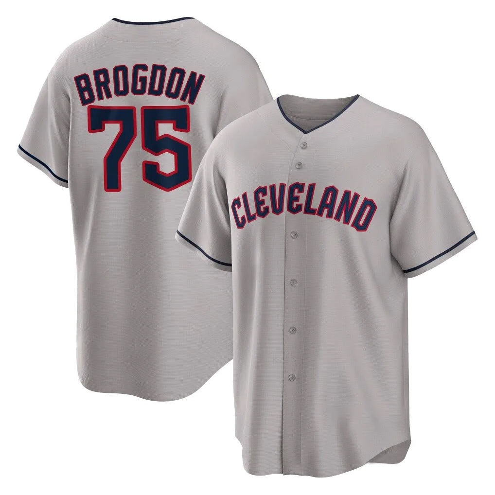 C.Guardians #75 Connor Brogdon Player Gray Game Home Ddoa Stitched Jerseys