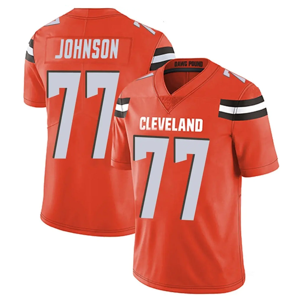 C.Browns #77 Zion Johnson Player Orange Alternate Vapor Untouchable Limited Home Game Ddoa Stitched Jerseys
