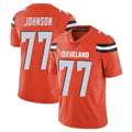 C.Browns #77 Zion Johnson Player Orange Alternate Vapor Untouchable Limited Home Game Ddoa Stitched Jerseys