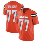C.Browns #77 Zion Johnson Player Orange Alternate Vapor Untouchable Limited Home Game Ddoa Stitched Jerseys