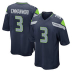 S.Seahawks #3 Nick Emmanwori Player Navy Home Game Ddoa Stitched Jerseys