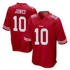 SF.49ers #10 Mac Jones Player Red Home Game Ddoa Stitched Jerseys