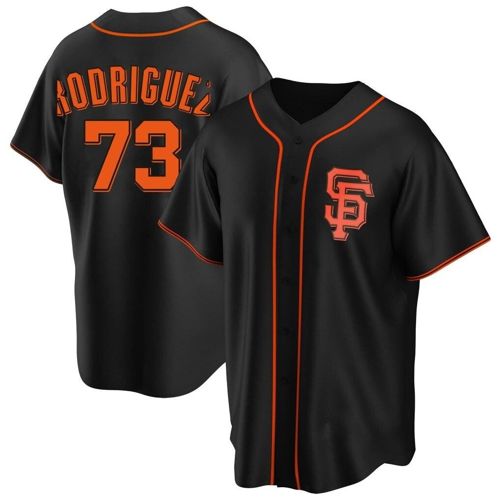SF.Giants #73 Randy Rodriguez Player Black Home Game Ddoa Stitched Jerseys